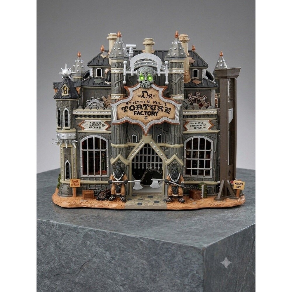 Vtg Lemax Dr Stretch N. Pull's Torture Factory 2004 Spooky Town Retired 45001